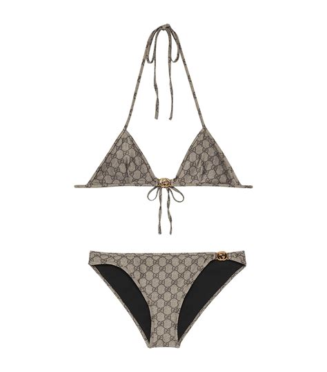 gucci swimsuit brown|Gucci bikini gg.